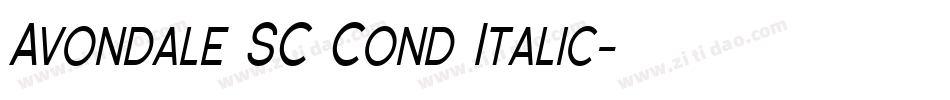 Avondale SC Cond Italic字体转换